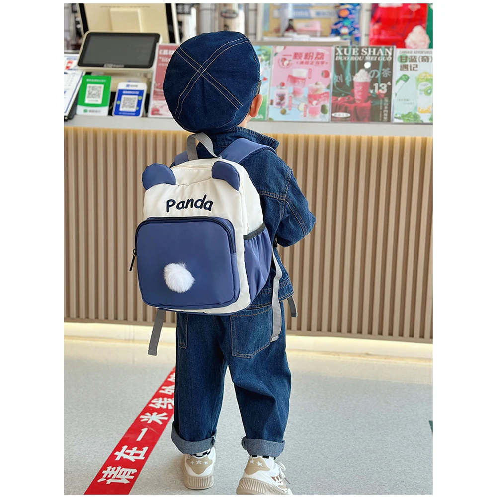 Personalized Kindergarten Children's Backpack, Customized Simple Cartoon Panda Backpack, Boys And Girls Mini Snack Gift Pack