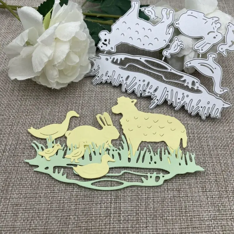 Farm animals series Metal Cutting Dies Stencils For DIY Scrapbooking Decorative Handcraft Die Cutting Template Mold