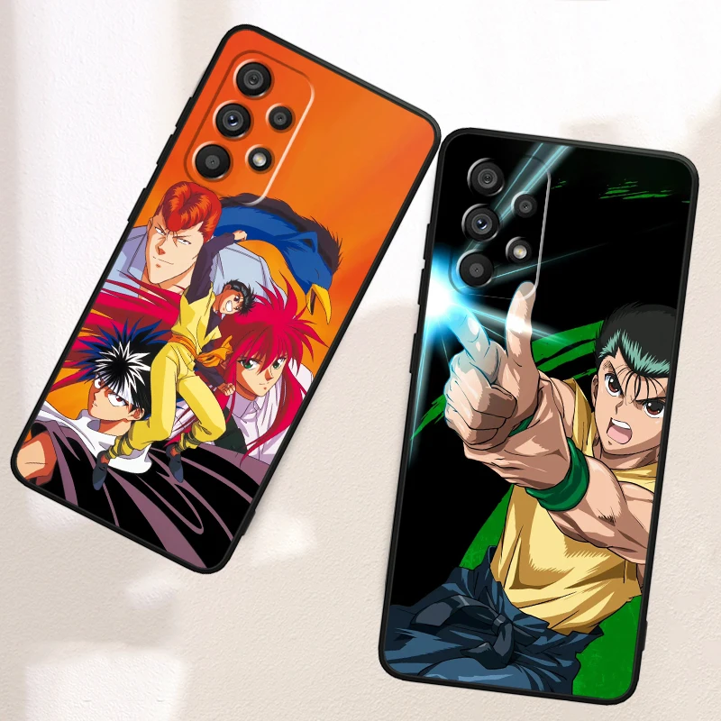 Yu Yu Hakusho Cartoon Anime For Samsung Note 20 10 Ultra Plus A31 A14 A12 A70 A34 A25 A04 A05 A15 A24 5G Black TPU Phone Case