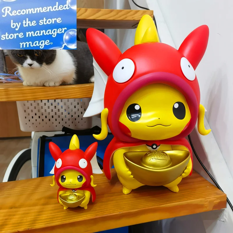 

Фигурка Покемона, аниме Пикачу, коллекционная смола, декор для дома и офиса, милая игрушка для привлечения богатства, игрушка и хобби, экшн-фигурка