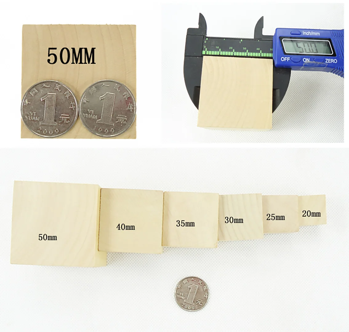 8*8*8mm-80*80*80mm kotak kayu blok yang belum selesai Model DIY bahan kerajinan dekorasi teka-teki membuat bagian pengajaran