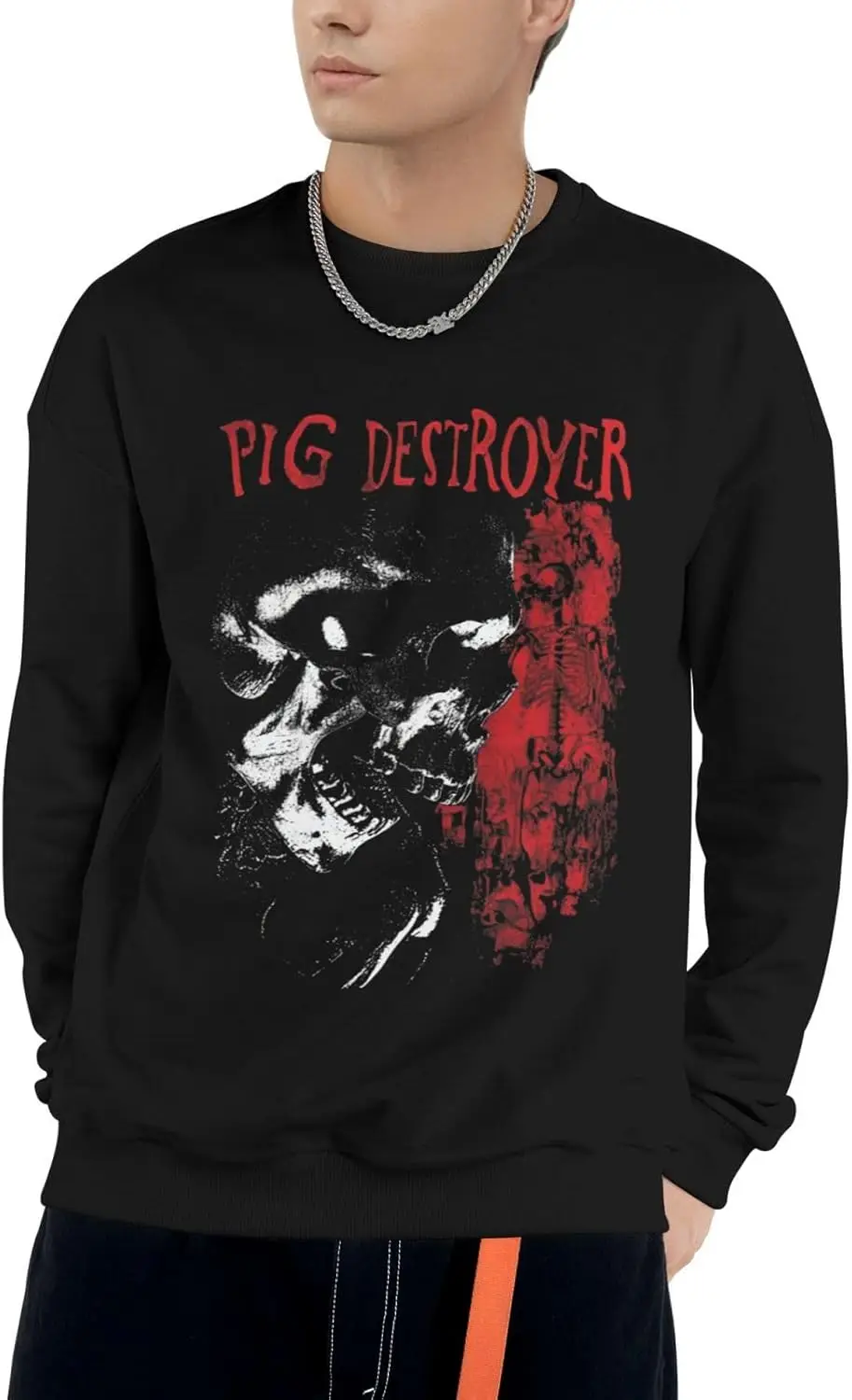 

VVEDIK Pig Destroyer толстовка мужские с длинным рукавом и круглым вырезом модные повседневные спортивные толстовки топы