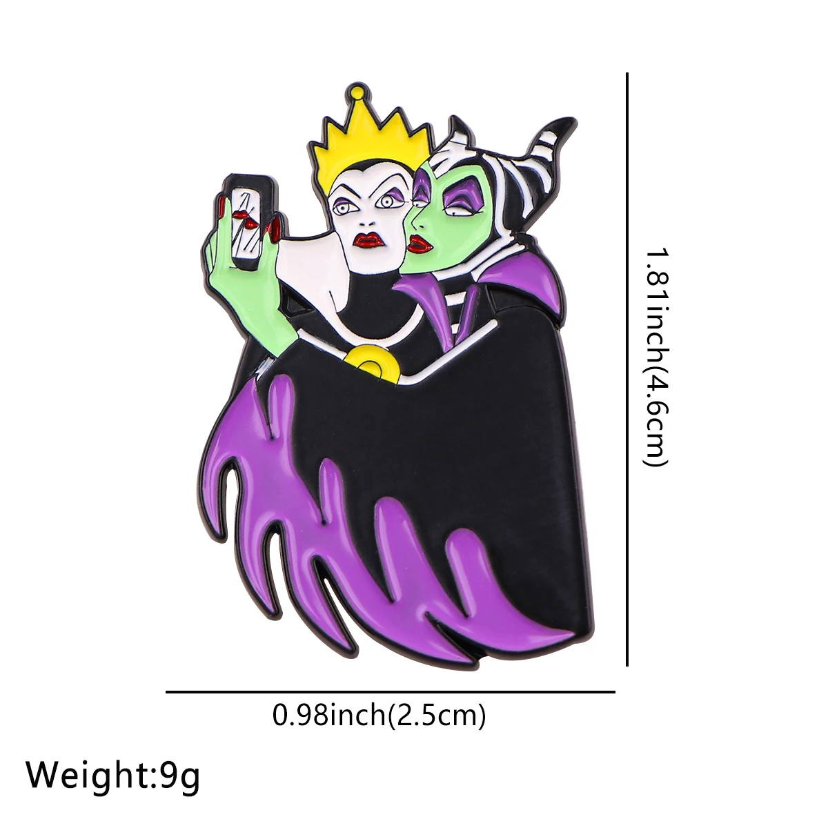 Evil Queen Lapel Pins for Backpacks Funny Villain Enamel Pins Brooches for Clothes Briefcase Badges Fashion Jewelry Accessories