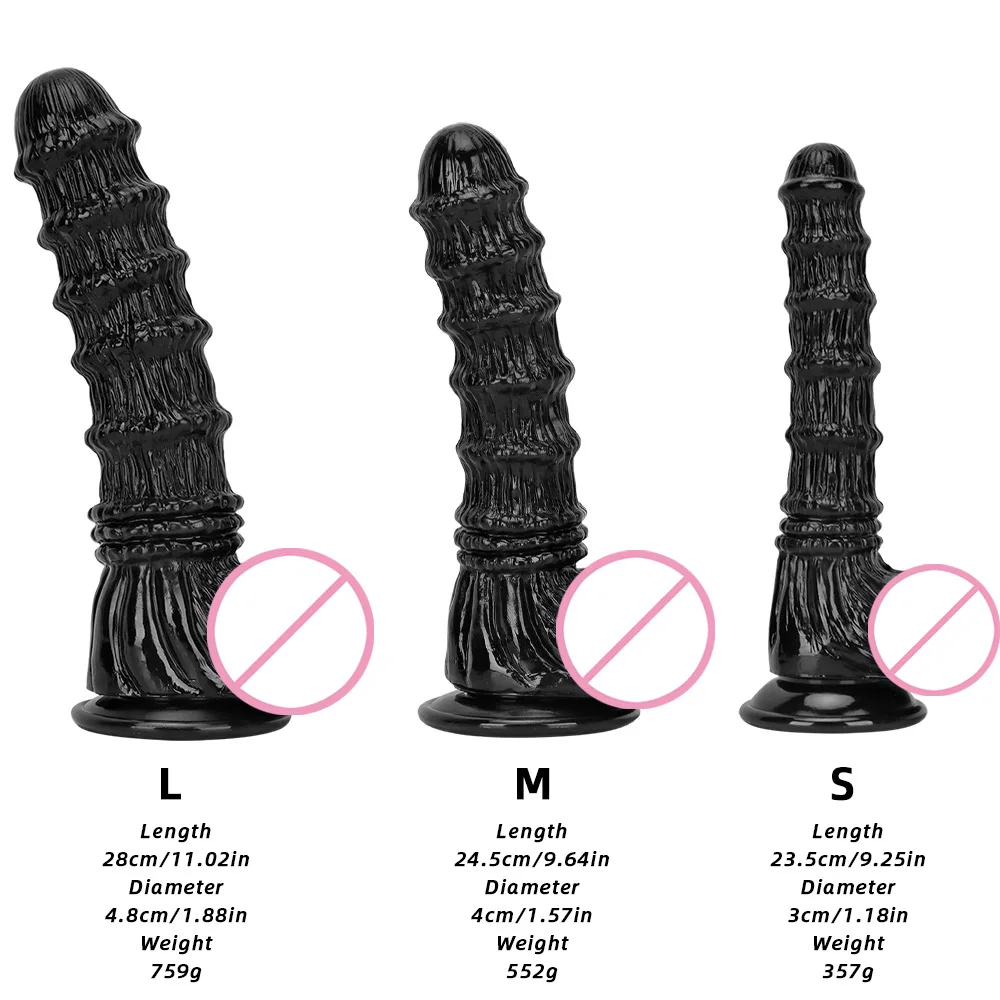 Male and female dildo with oversized anal plug special-shaped