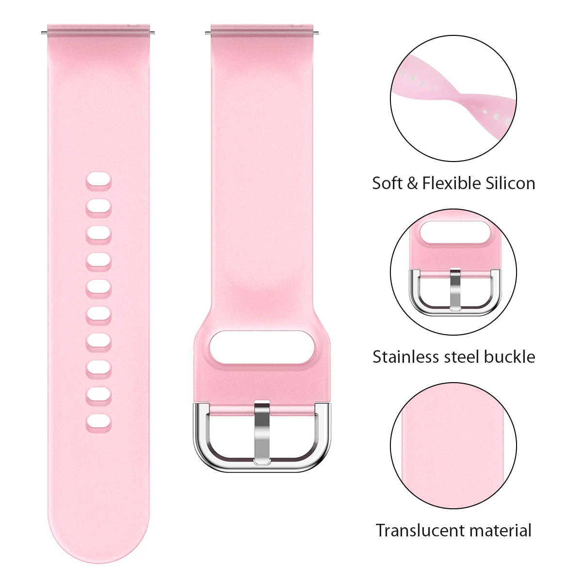 Suitable for Samsung watch6/5/4 Samsung active2 silicone strap Huawei watchgt4/3 luminous strap