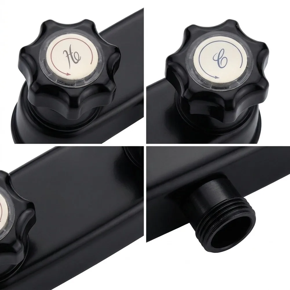 Shower Faucet Valve for RV Trailer Boat Applications with Manual Dual Knob Operation for Hot and Cold Water Mixing