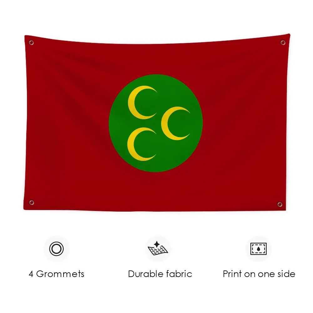 Ottoman Empire Flag 1517-1793 Flags Custom Wall Hanging Background Art Banner For Bedroom Home Living Room Outdoor Decor