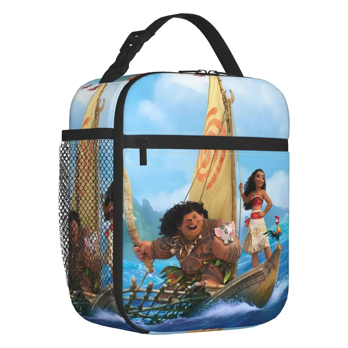 

Портативный ланч-бокс Moana, многофункциональный модный мультяшный пленочный холодильник, термоизолированная сумка для обеда, школьная детская студенческая сумка