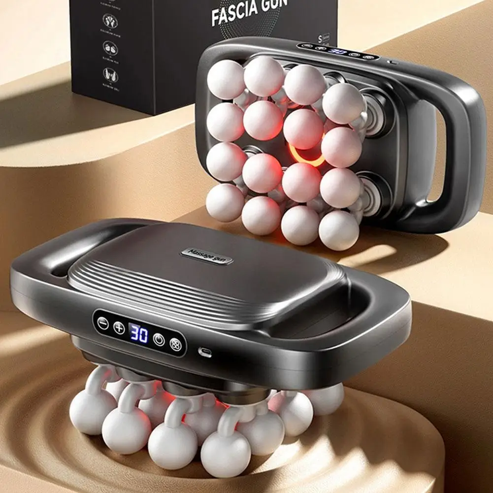 

8/16/24-Head Fascia Gun - High-Frequency Vibration, Muscle Relaxation Massage, Red Light Massage, For Back, Waist, Shoulder
