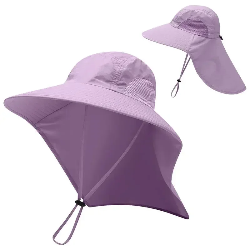 Sombrero de Sol de ala ancha con solapa de cuello para hombres y mujeres, ajustable al aire libre, protección UPF 50 +, gorra de Safari, senderismo,