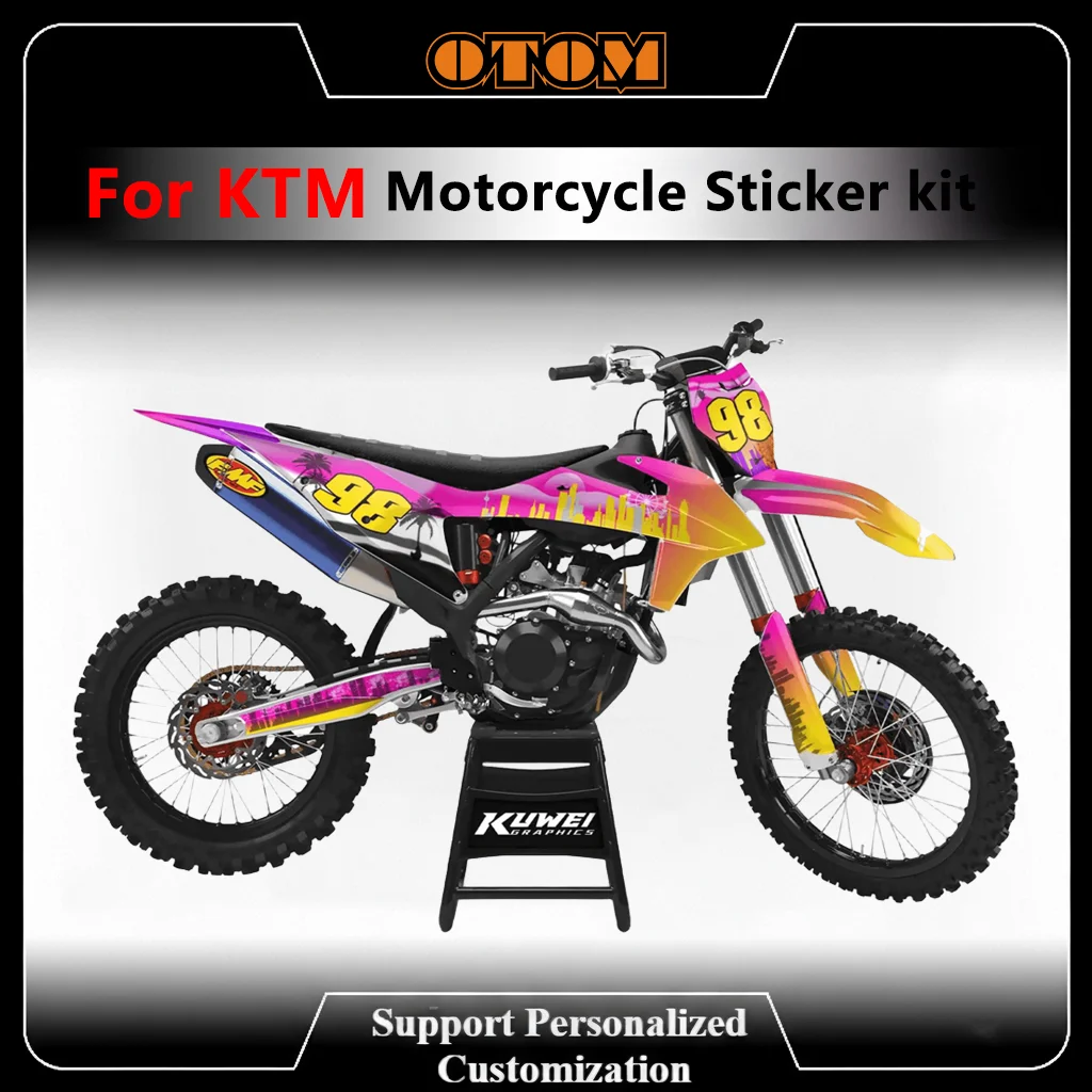 

OTOM Motorcycle Customize Decals Kit Anti-scratch Backgrounds Stickers for KTM SX SXF XCF EXC EXCF Moto Decals