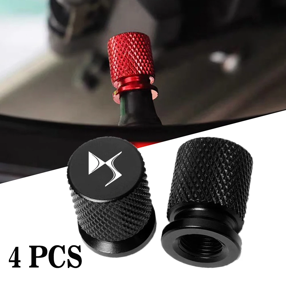 4pcs Car Wheel Tire Valve Caps Tyre Stem Covers Alloy Airdust Tire Cap for DS DS3 DS5 DS 5LS Deesse Cabrio DS4 Prestige DS6 DS7