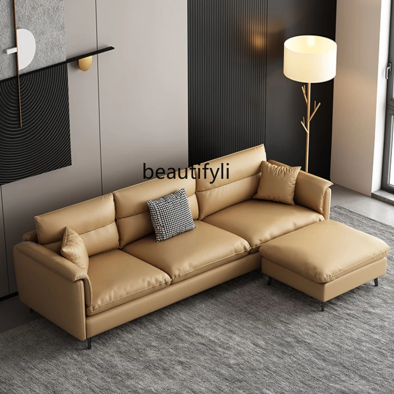 

CXH New Small Apartment Living Room Disposable Furniture Fabric Modern Simple Three-Person Straight Row