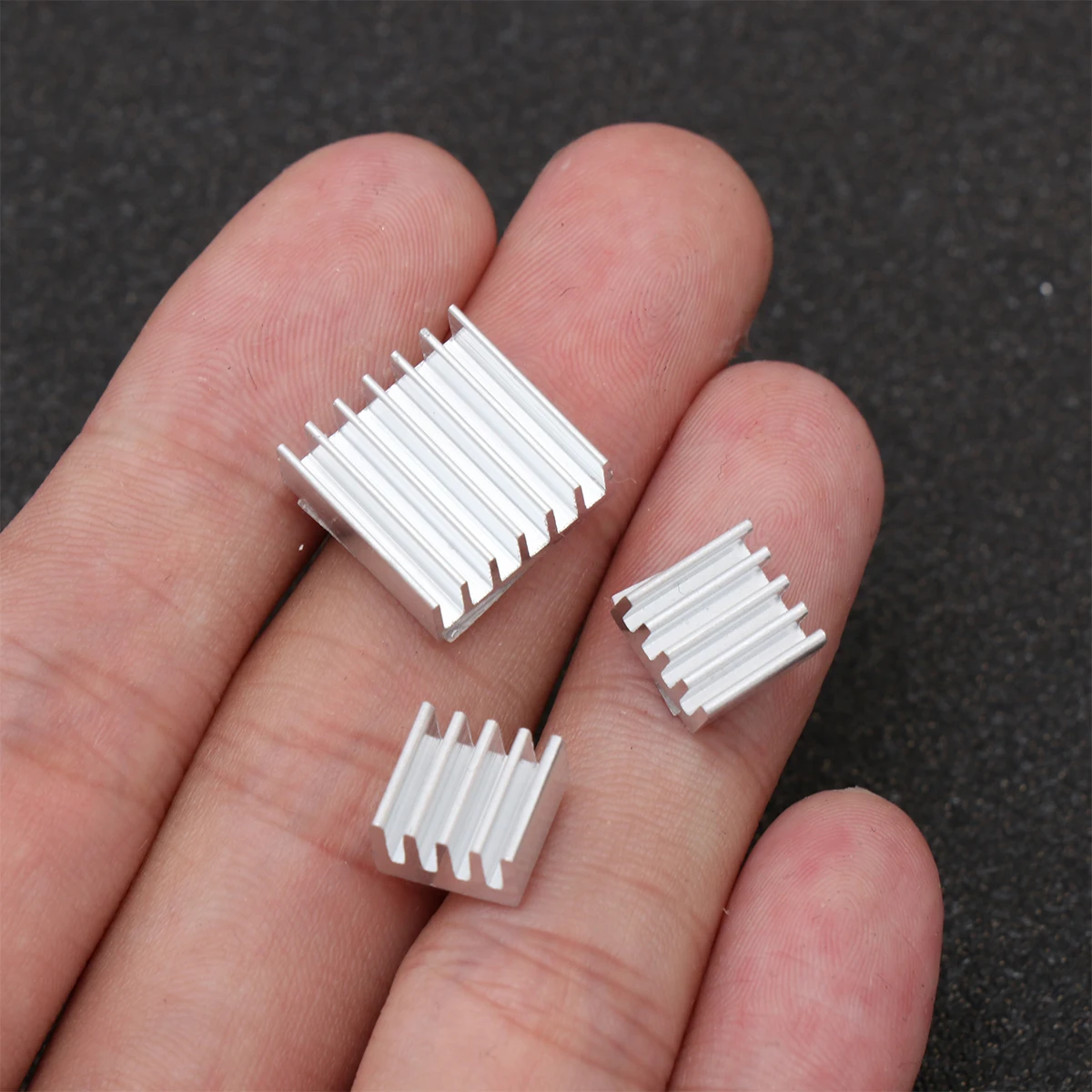 

3pcs Aluminum Heat Sink For Cooling Block Pcb Processor Lan Controller Silver Short Profile Fits Cases