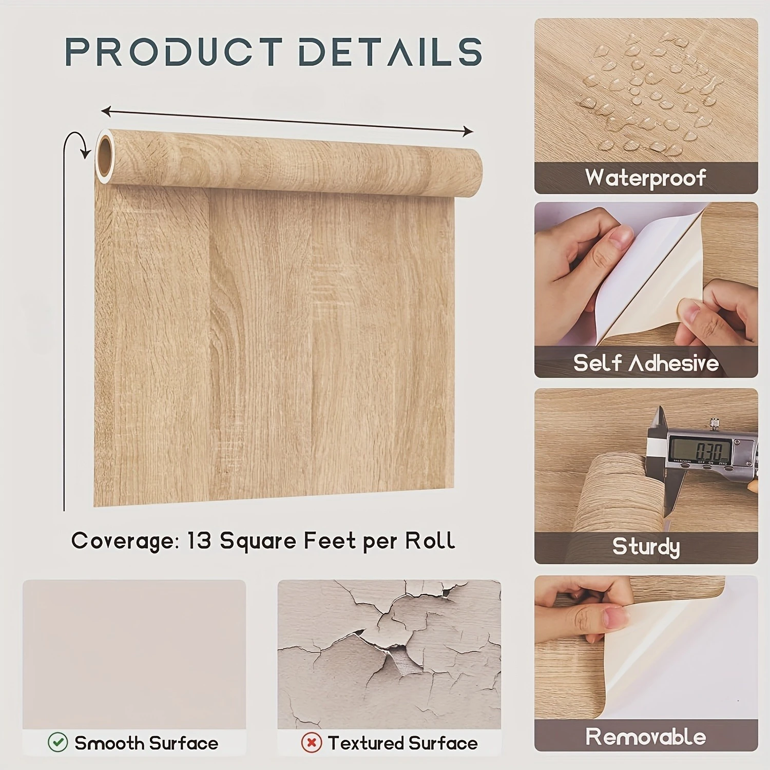 Wood Grain Waterproof Decor Co - Woodworking Zone recension och pris