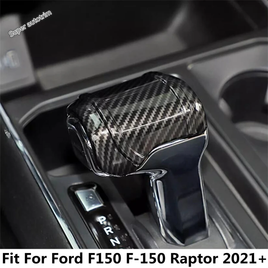 

Car Gear Shift Shifter Knob Head Handle Cover Trim For Ford F150 F-150 Raptor 2021 2022 2023 Carbon Fiber Accessories Interior