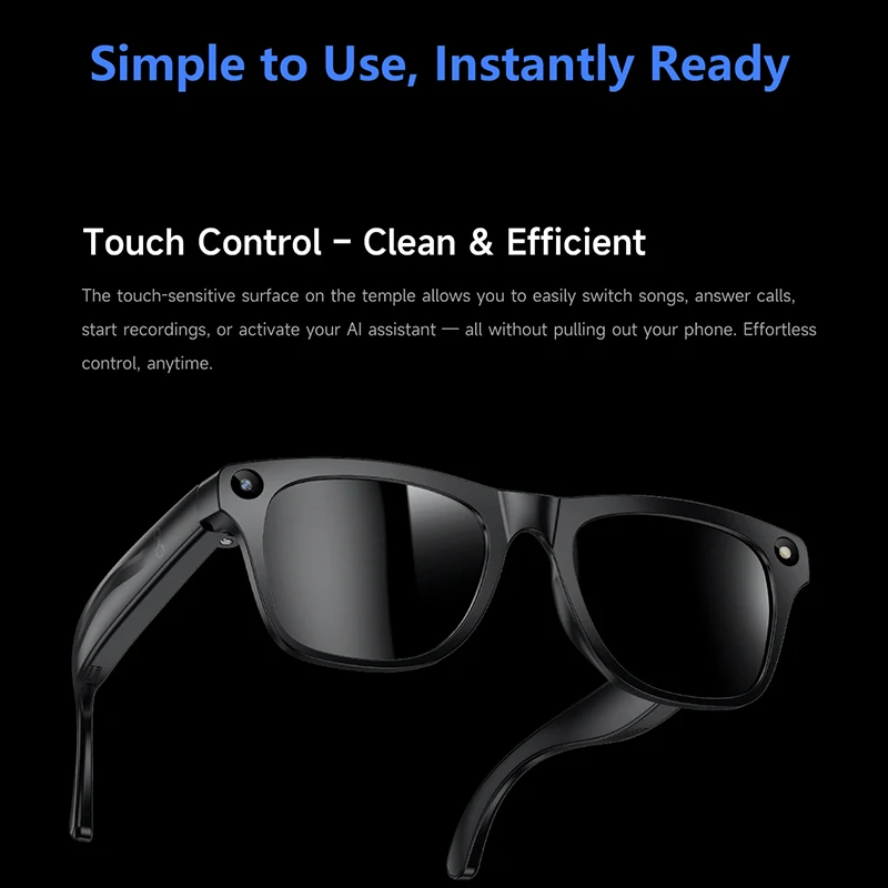 New Smart Glasses New Scenes AI Conversation Translation Bluetooth Wireless Calling Listening To Music Lightweight Smart Glasses