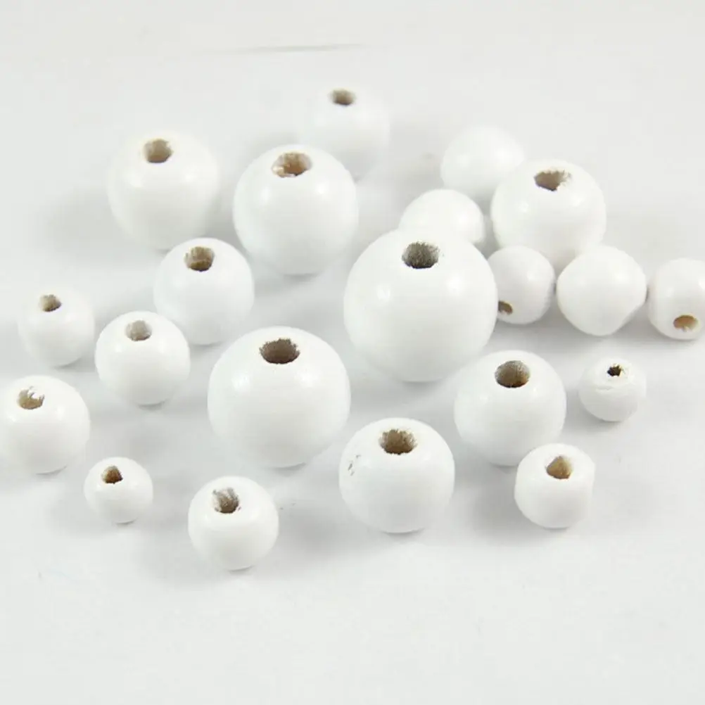 

100Pcs Eco Friendly Wooden Beads 25Mm Round Smooth Surface 6Mm Hole for DIY Jewelry Making Craft Home Decoration Creative Bead