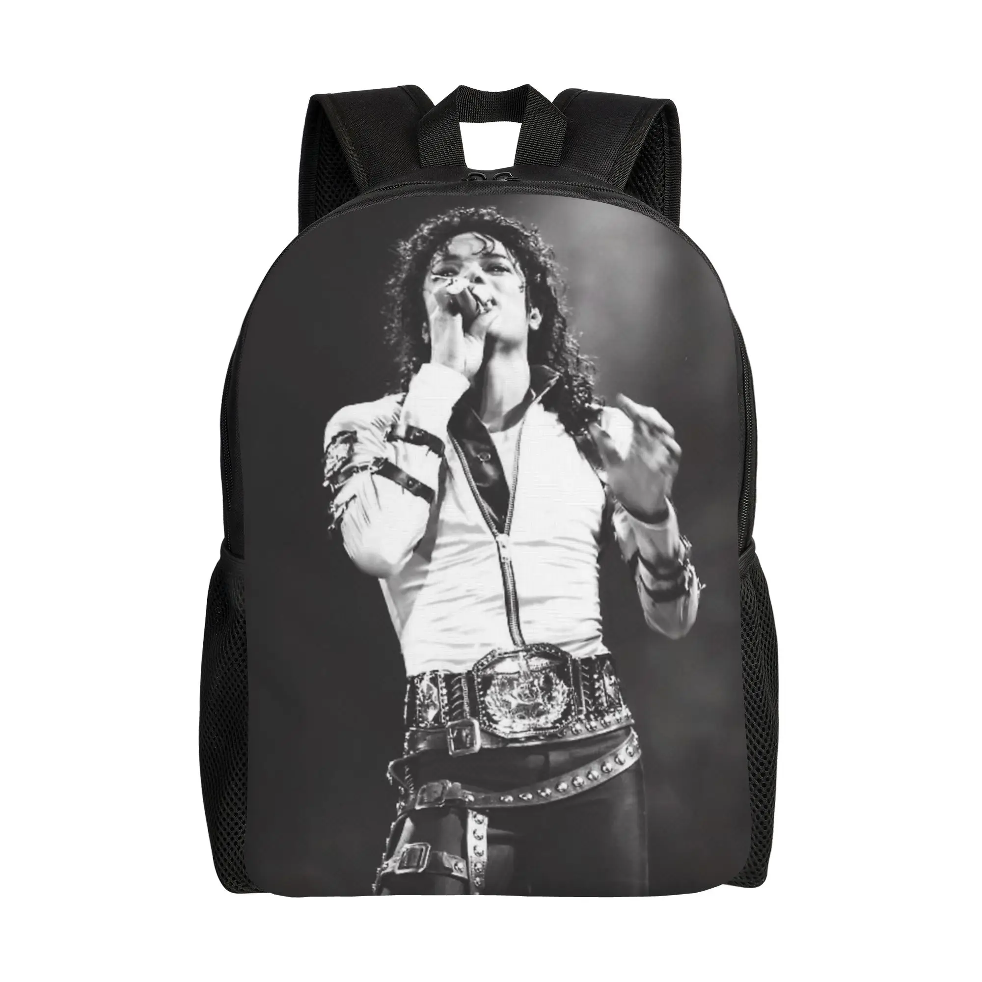 Michaels Jacksons MJ Backpack for Men Women Cool High School Hiking Travel Daypack  College Shoulder Bag Outdoor
