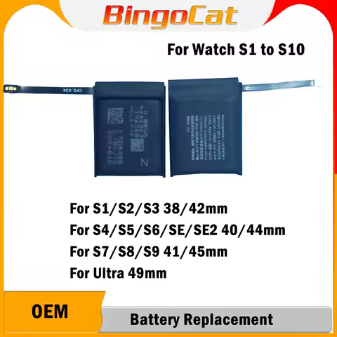 Novecel Battery Replacement For Apple Watch Series SE 3 4 5 6 7 8 Bateria For IWatch S3 LTE S4 S5 S6 S7 S8 40/41/42/44/45/49mm