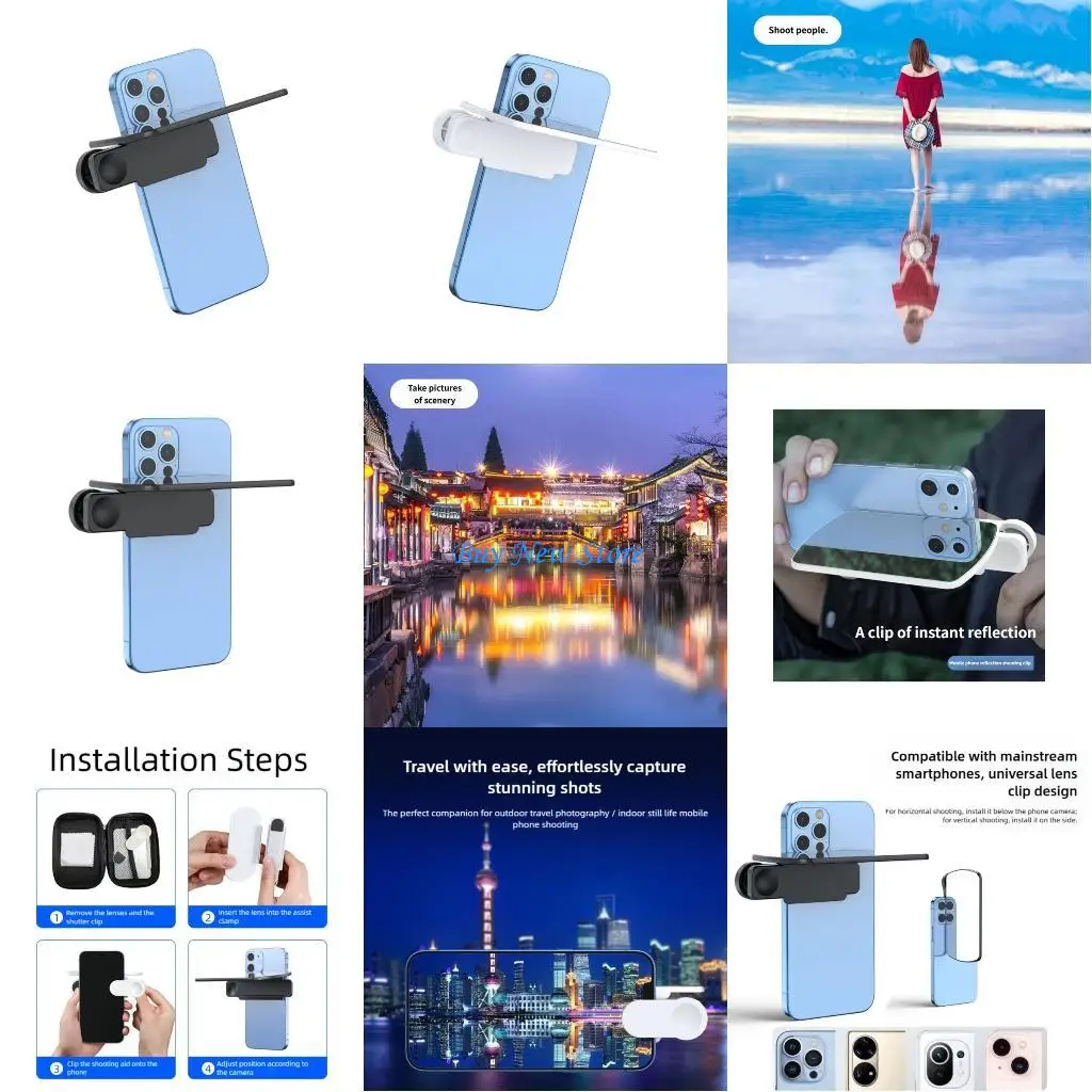 

20CE Portable Smartphone Mirror Attachment Lightweight Design Universal Compatibility
