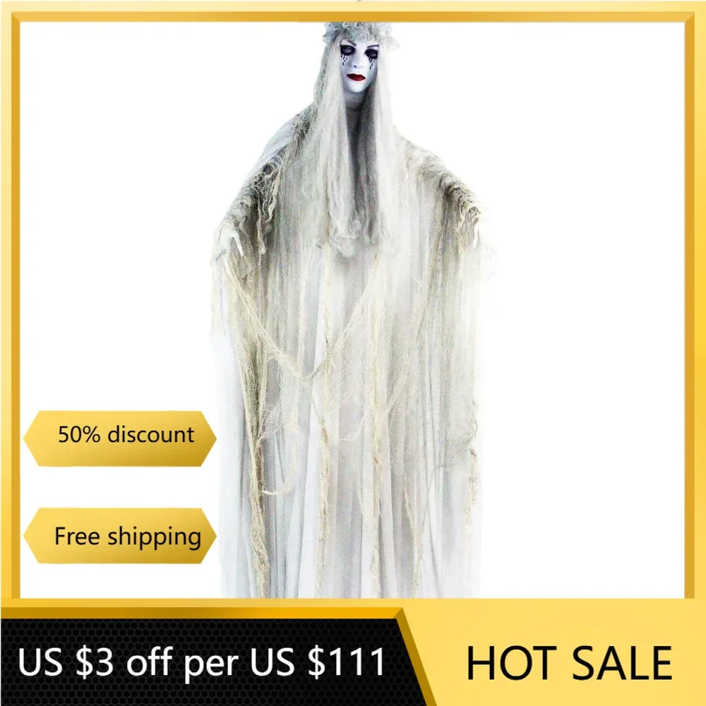 

Life Sized Terrifying Ghost Bride From The Haunted House Farm, Halloween Decorations and Creepy Halloween Props