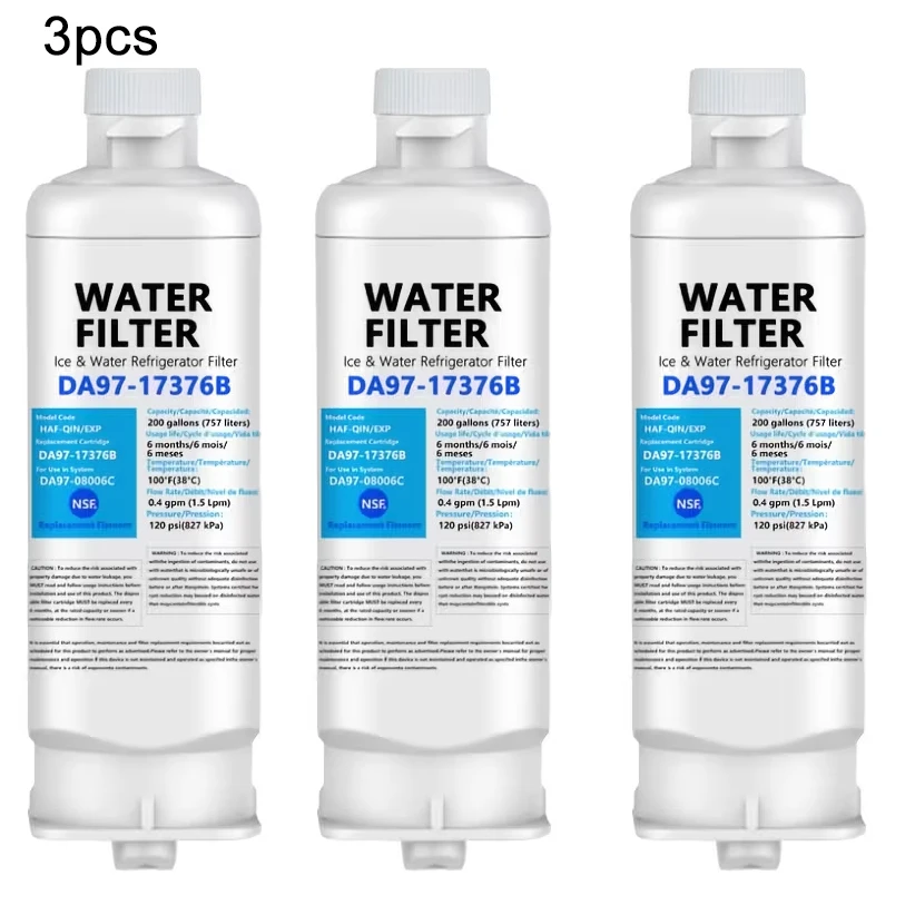 Replacement for DA97-17376B Water Filter, NSF 42 Compatible with HAF-QIN, HAF-QIN/EXP, DA97-08006C, RF23M8070SG, RF23M8070SR