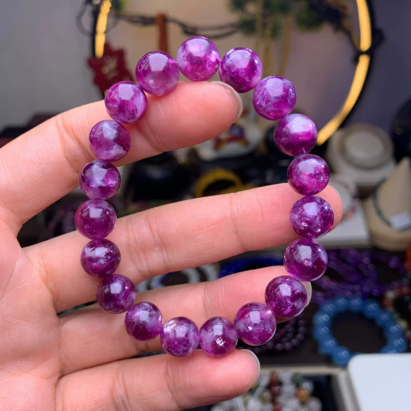 Natural Fashion Purple Grandmotherround Beads Bracelet Manufacturers