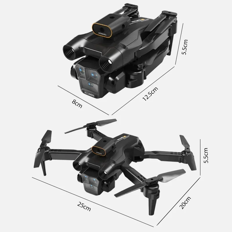 New M4 Drone 4K Professinal 5G WIFI With Wide Angle Triple HD Camera Foldable RC Helicopter WIFI FPV Height Hold Apron Sell view 6