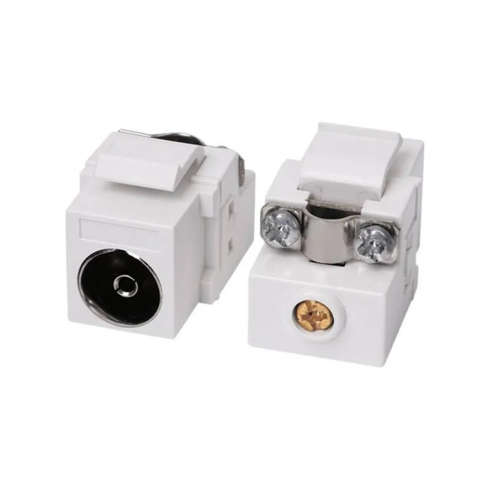 

5PCS TV Coaxial Cable Module Jack Wall Plate Outlet for Ethernet/IP PC Material HD Digital TV Module for Home Theater/TV System