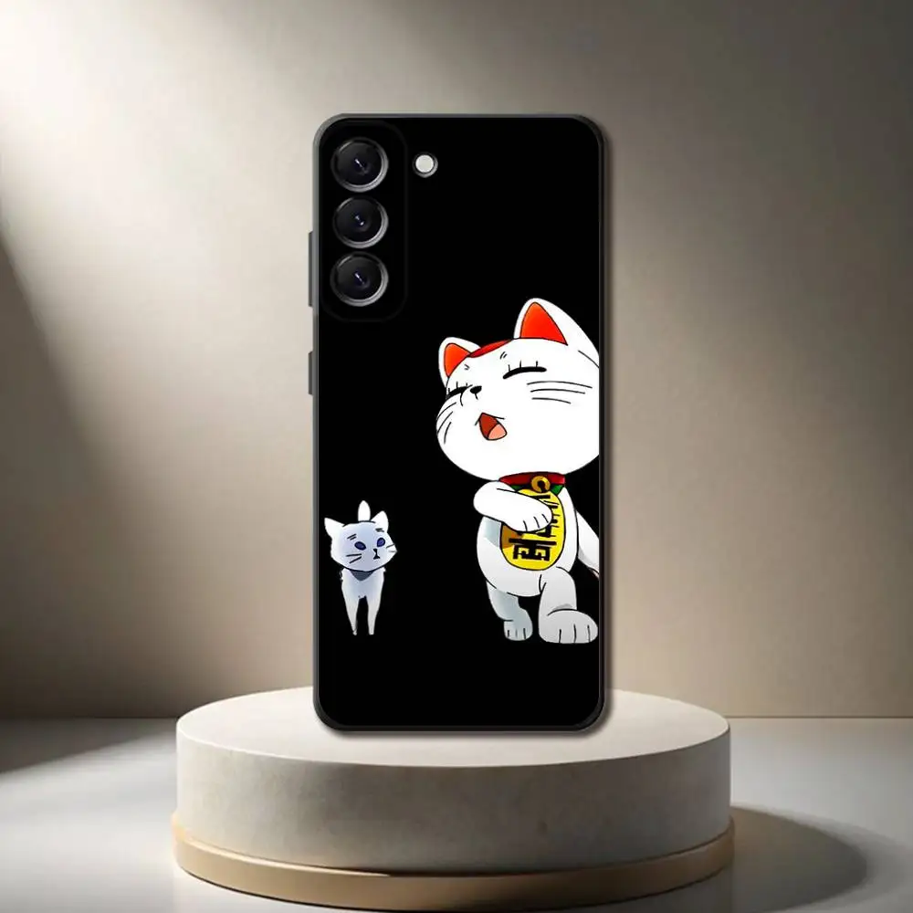 حافظة هاتف مضحكة Turbo Cat Granny لهاتف Samsung Galaxy A 73,72,51,53,52,71,22,5G,Note,J7,8,9 غطاء أسود ناعم