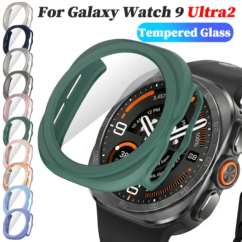 Hülle für Samsung Galaxy Watch Ultra2 47mm, Hartschale mit gehärtetem Glas, Displayschutz für Galaxy Watch 9 Ultra2 Zubehör.