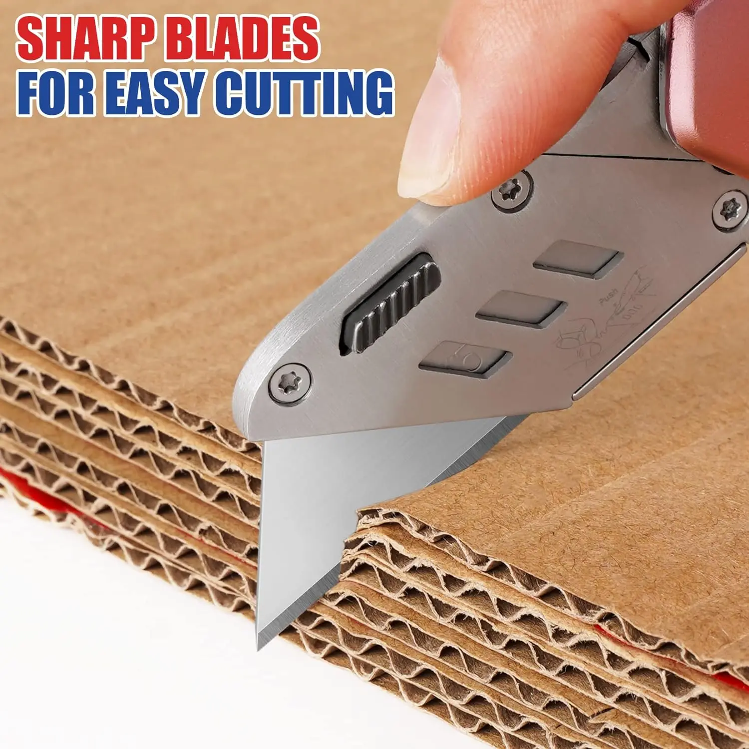 Utility knife blade,50/100/300PCS of utility blade with distributor,Sk5 steel box cutting blade, box knife blade replacement