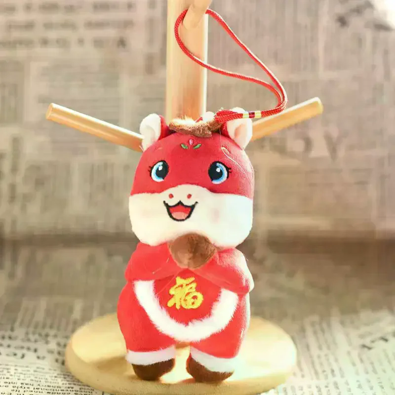 2026年馬年マスコットキーホルダー漫画ぬいぐるみポニーペンダント干支馬バックパック吊り下げ飾りホリデー祝福ギフト