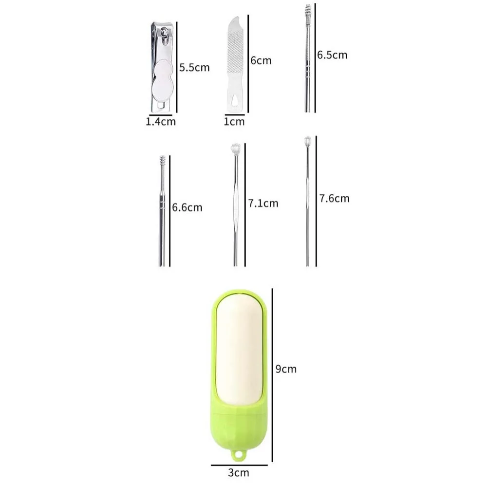 Outil de manucure mignon coupe-ongles chaîne pendentif pince coupante à ongles Mini lime à ongles soins des ongles cure-oreille dessin animé ponçage des ongles voyage