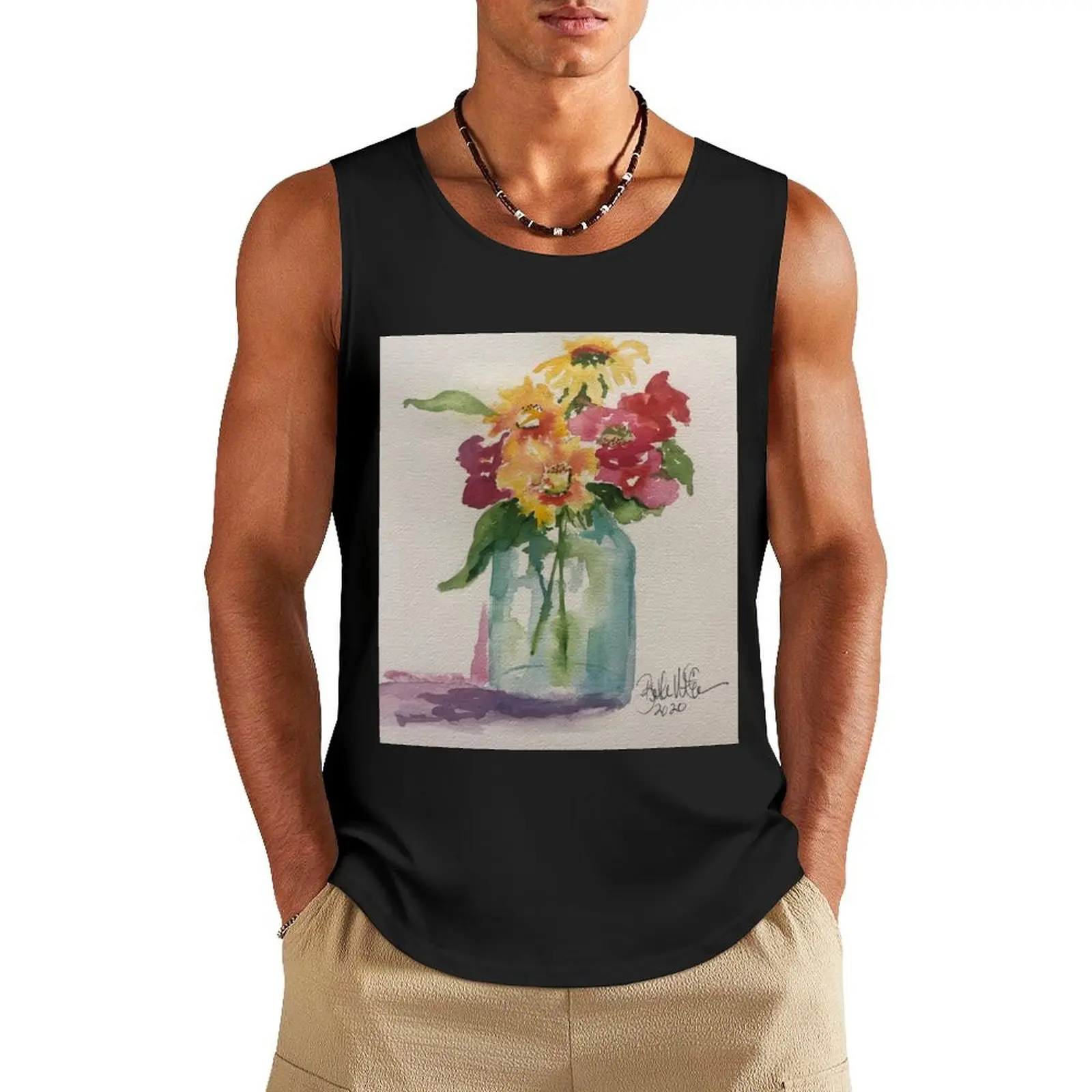 

Flowers in a Jar Tank Top gym wear men man sexycostume gym men