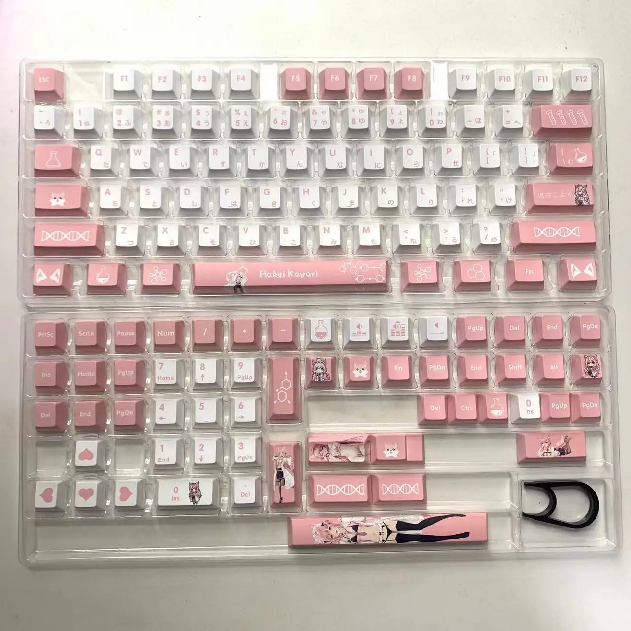 Imagem -04 - Vtuber Hololive Keycaps Anime Hakui Koyori Capa Keycap Pbt Sublimação de Tintura Cereja mx Cross Switch Teclado Mecânico