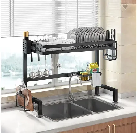 

Kitchen Dish Rack Drying Sink Storage Plate Rack Metal Dish Rack Drain