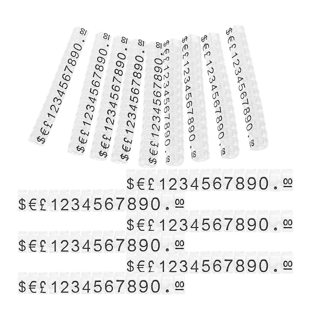 15 Strings Cubes Number Pricing Label Stand Tags for Retail Jewelry Price Counter