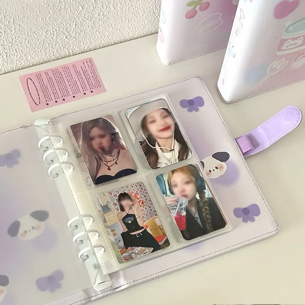 A5 Cartoon PU Leather Photo Album Photo Card Holder Kpop Idol Card Collection Book Loose Leaf Idol Picture Album Star Chasing