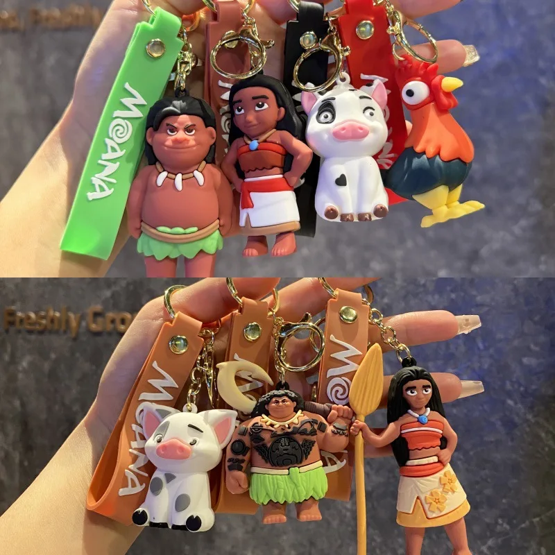 LLavero de figura de película Disney Moana 2 Pua Hei para Fans, colgante para mochila, llavero de coche para mujer, accesorios, regalo de cumpleaños para amigos
