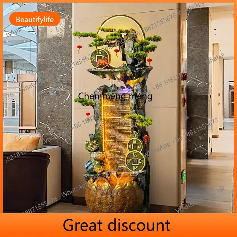 

M02 Rockery flowing water feng shui wheel floor circulating water ornament living room entrance decorative landscape fountain