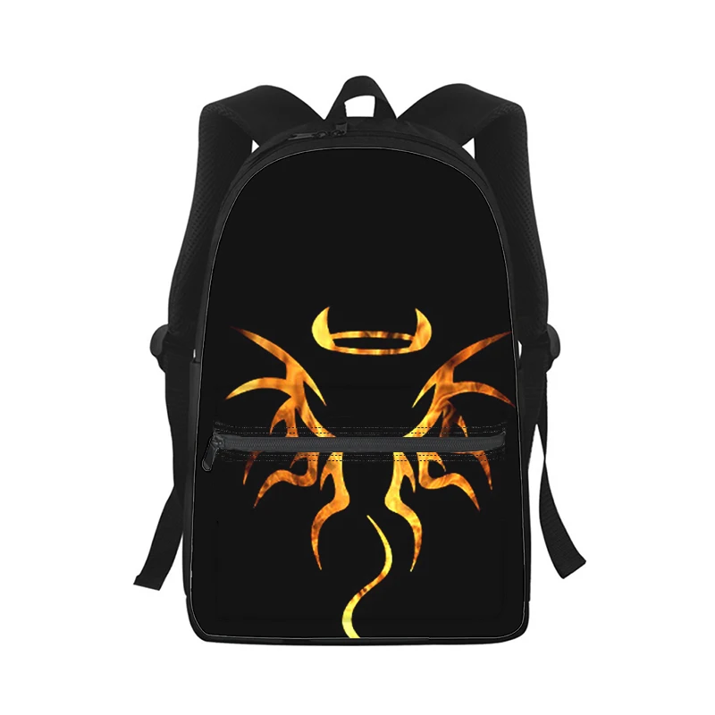 hell Satan Devil logo Men Women Backpack 3D Print Fashion Student School Bag Laptop Backpack Kids Travel Shoulder Bag