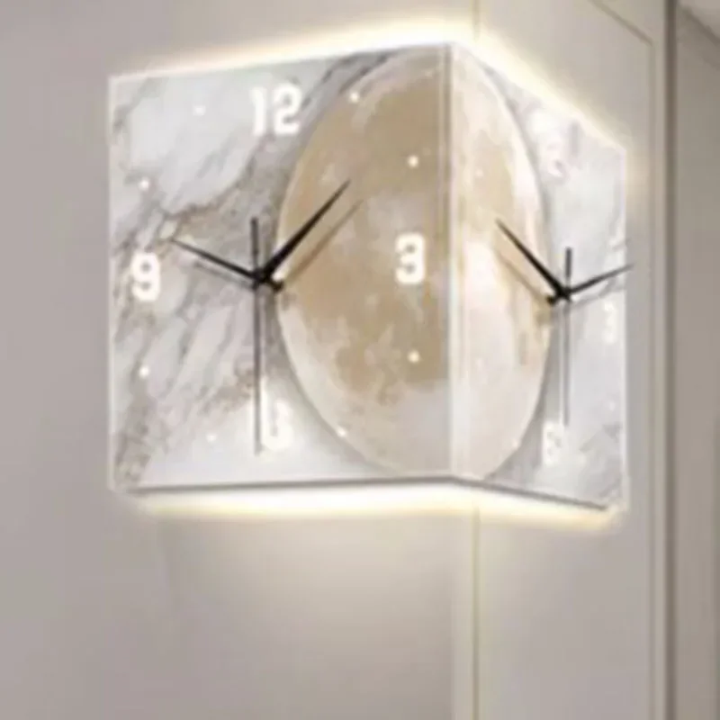 Dual Digital Acrylic Wall Watch Nordic Unique Nordic Minimalist Wall Watch Modern Design Reloj Pared Living Room Furniture