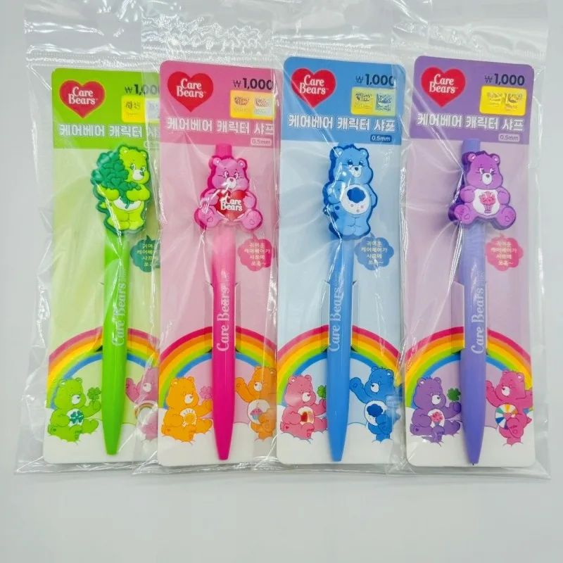 

New Hot Cute Care Bears Korean Ins Style Press Neutral Pen for Girls' Hearts Students Black 0.5mm Exam Signature Neutral Pen