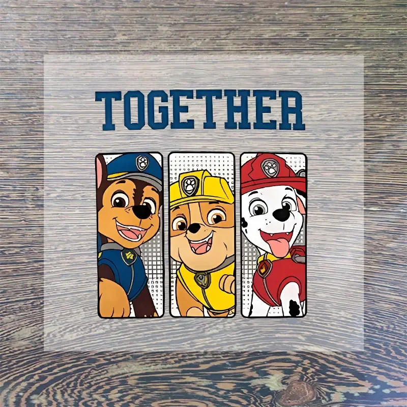 Paw Patrol Heat Transfer Patch สําหรับเสื้อผ้าอะนิเมะการ์ตูน DIY หมวกเสื้อยืดเหล็กบนแพทช์ Applique เสื้อผ้าที่กําหนดเองสติกเกอร์ไวนิล