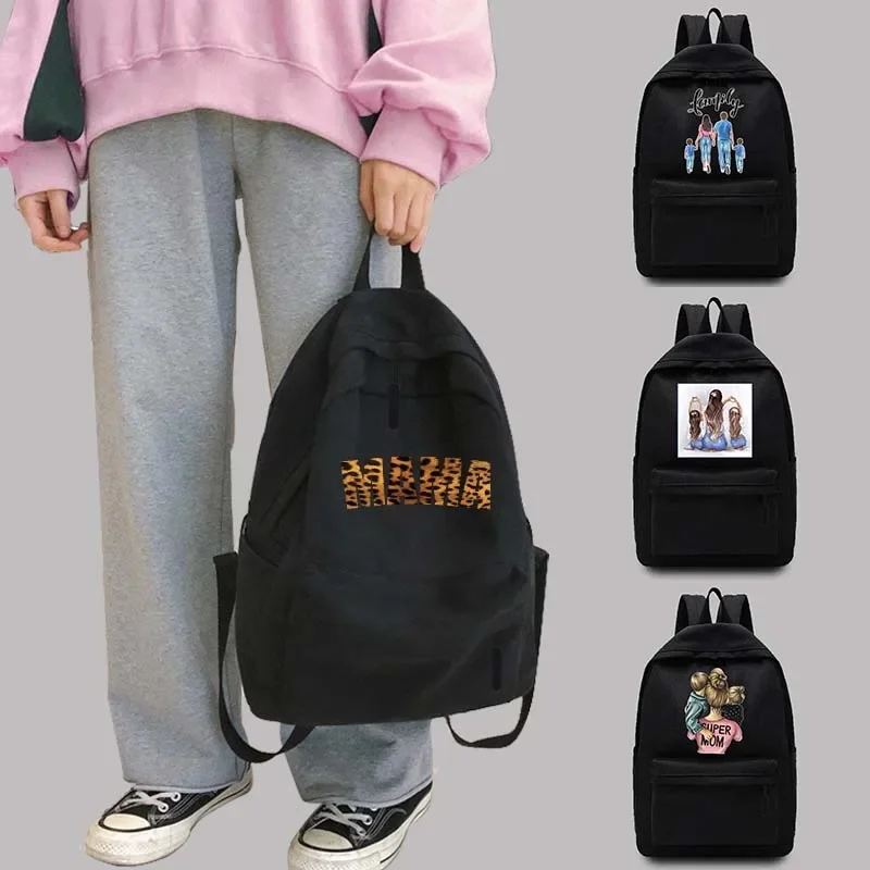 

Women's Backpack Unisex Teen Sports Backpack College Bag Mom Family Pattern Travel Backpack Backpacks Laptop Bags