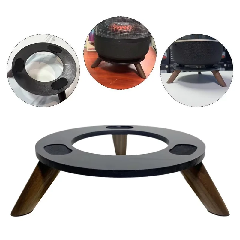 PHILE-Base de madeira maciça espessada antiderrapante suporte de áudio de mesa de madeira maciça com absorção de choque para Kardon Aura Studio