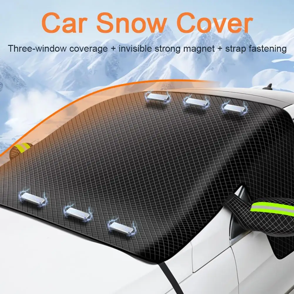 Three-window Cover For Snow Cover For Car Front Sun Blocking Snow Cover Half Cover Cross-border Delivery