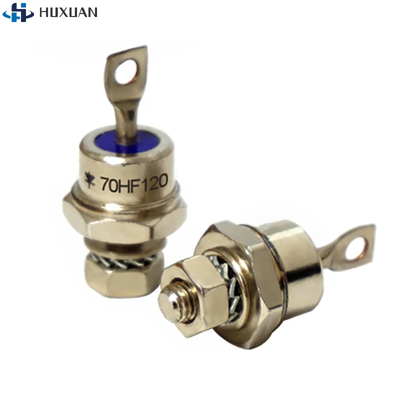 1Pcs 70HF120 Spiral Rectifier Diode 1200V 70A 70HFR120 Blocking Diode Chassis Stud Mounting Replacement for Battery